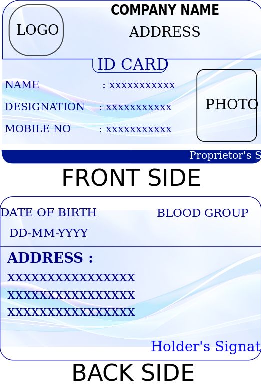 free id card templates printable